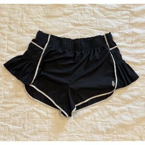 Free People Movement Easy Tiger Shorts, Black/White, Size Medium